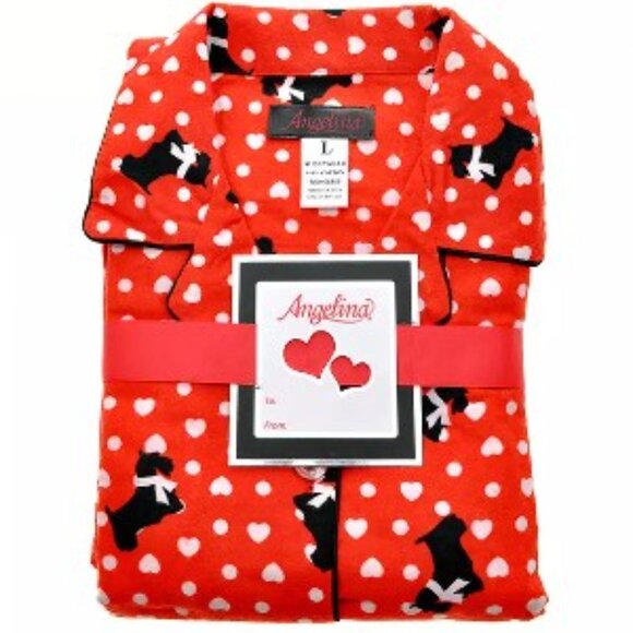 ❤️ Red Hot Duo – Angelina Two-Piece Flannel Cotton Limited Drop Pajama Bundle - Picture 9 of 9